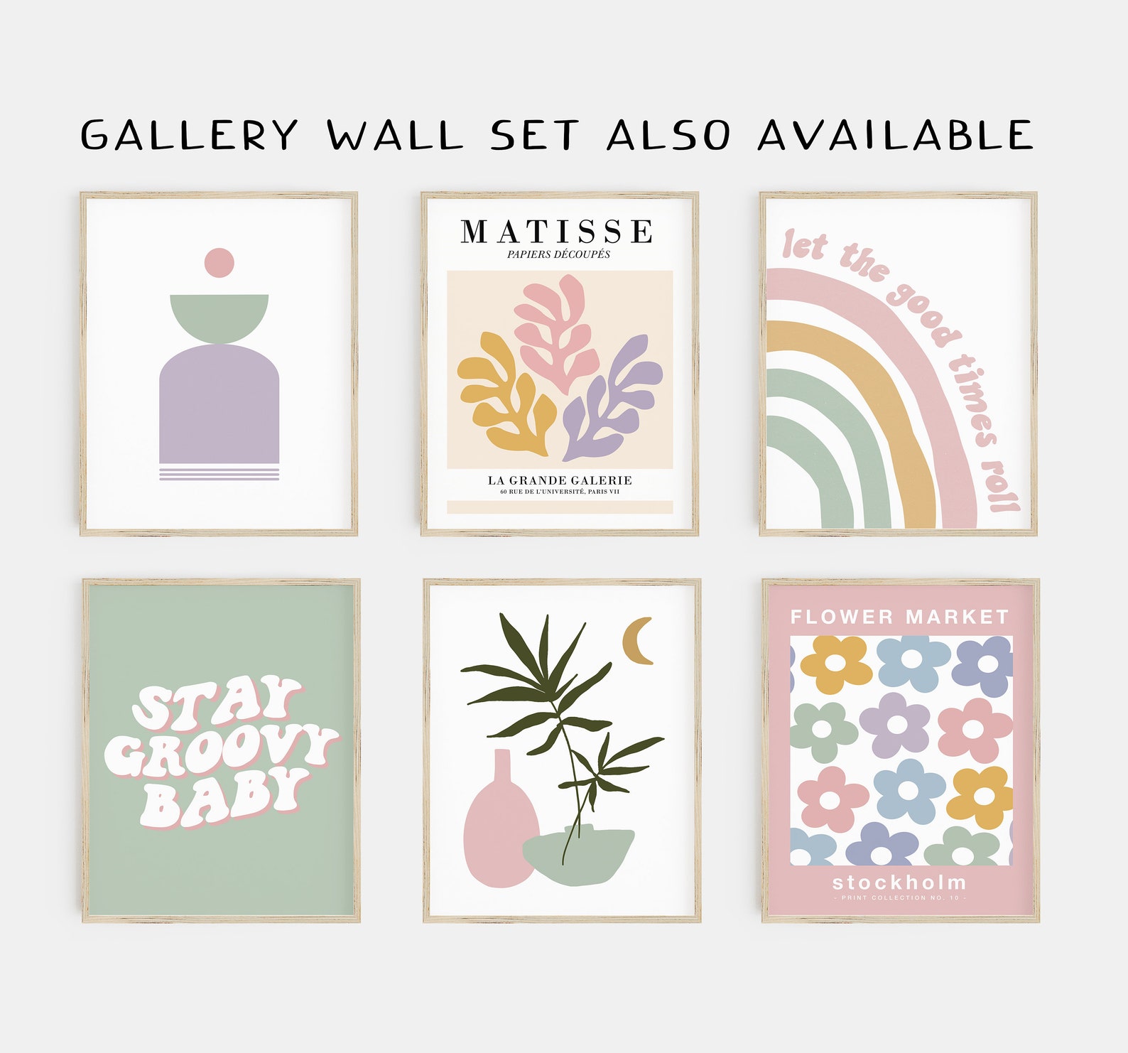 Dorm wall art dorm room decor dorm posters danish pastel Etsy