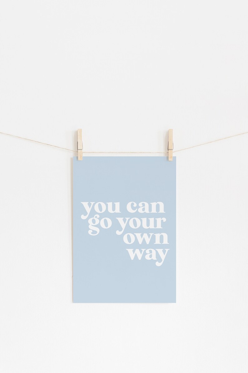 You can go your own way print fleetwood mac print blue Etsy