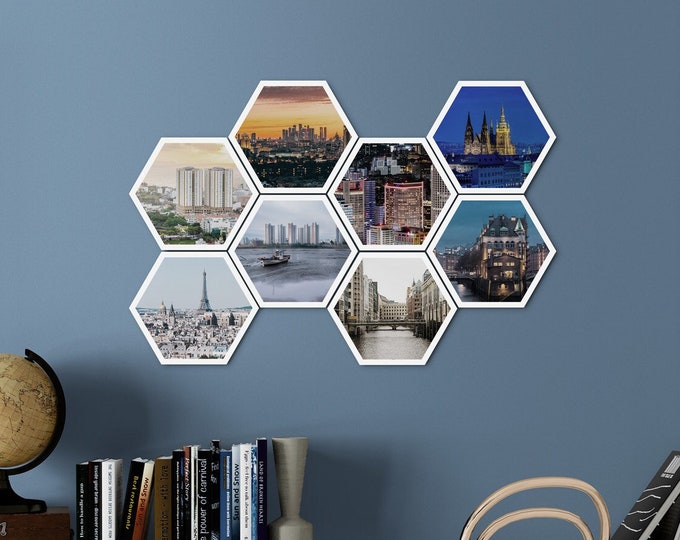 Customized Hexagonal Acoustic Panels for Sound Absorption, Custom Acoustical Panel Art for Home and Office, Hexagonal Sound Absorbing Art