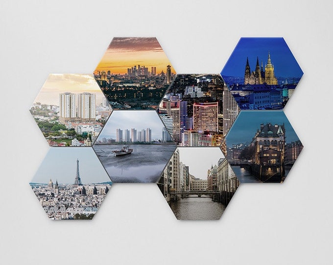 Personalized Hexagonal Acoustic Panels for Sound Absorption, Custom Acoustical Panel Art for Home and Office, Hexagonal Sound Absorbing Art