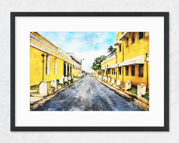 Pondicherry India Watercolor Print India Wall Art Poster | Etsy