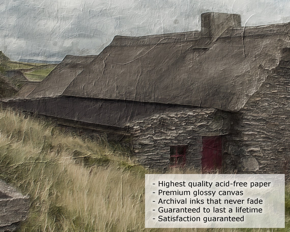 Irish Countryside Art Print Antique Oil Painting Print Etsy