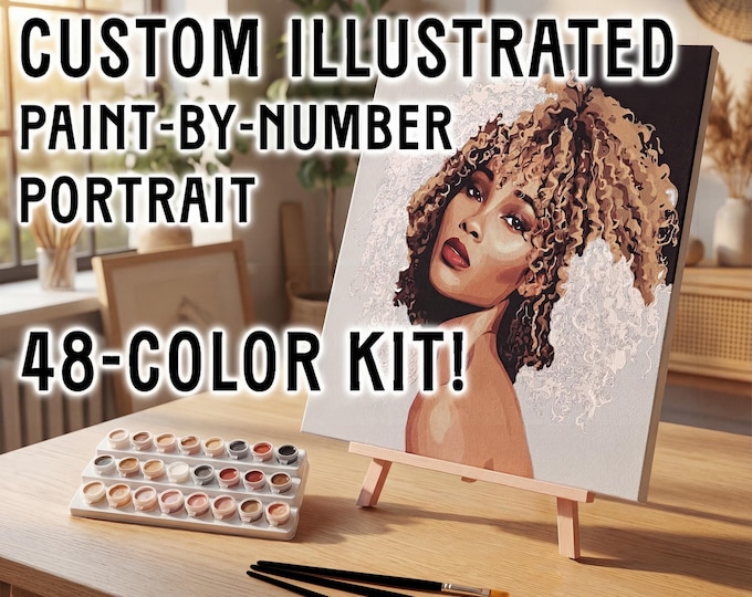 Custom Painting Kit From Your Photo, Artist-Illustrated - Then Converted to Paint by Number
