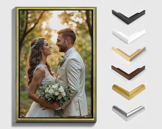 Custom Framed Canvas Print, Personalized Photo to Canvas, Turn Your Wedding Photos, Family Photos, or Any Other Image into Framed Canvas
