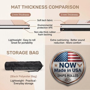 The image is a comparison of the thickness of two different storage bags, with a focus on the soft tech fabric and the American flag design.
