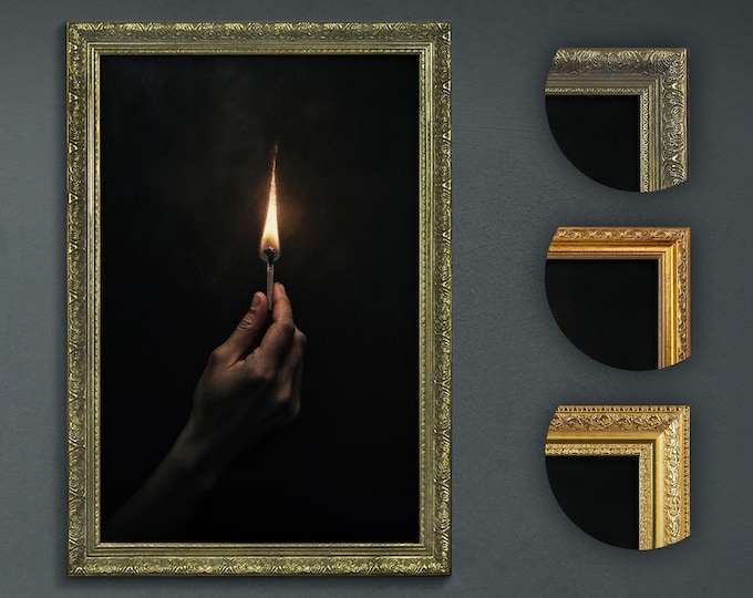 Moody Matchstick Art Print: Dark Academia Style (Cozy Room Decor)