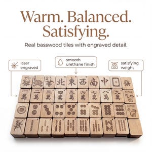 American Mahjong Tiles Set: Personalized Wood - Travel, Standard, Large image 2