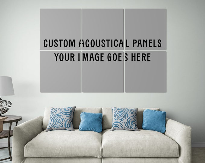Personalized Acoustic Panels for Sound Absorption, Custom Acoustical Panel Art for Home and Office, Customizable Sound Absorbing Wall Decor