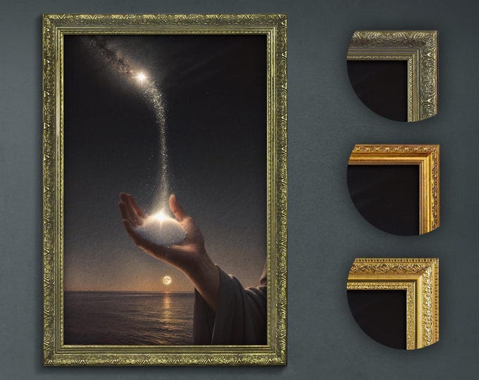 Dark Academia Art Print: Hand with Stardust - Choice of Frames