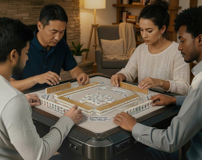 Fully Personalized Mahjong Mat with Carry Bag, Koi Fish Design, or Any Image