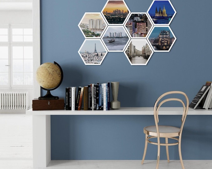 Customized Hexagonal Acoustic Panels for Sound Absorption, Custom Acoustical Panel Art for Home and Office, Hexagonal Sound Absorbing Art