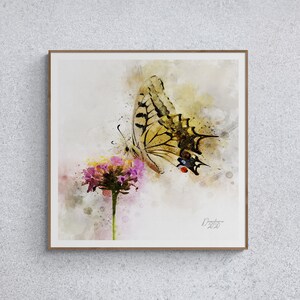 Swallowtail Watercolor Print Insect Art Butterfly Poster Animal Wall Decor Premium Quality Artful Wall Decor Unframed Wall Art