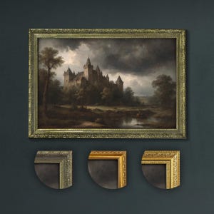 Dark Academia Castle Print, Moody Wall Art (Choice of Frames)