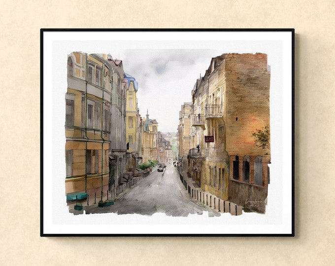 Kyiv Watercolor Print Ukraine Art Premium Quality Travel Poster Artful Wall Decor Unframed Wall Art