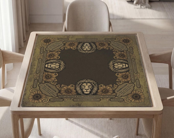 Personalized Leo Mahjong Mat with Instructions (Rules): Zodiac Design