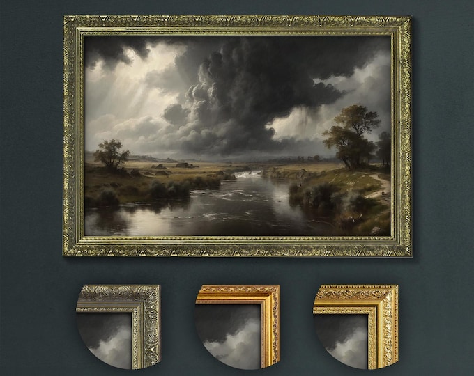 Moody Landscape Art Print: Dark Academia Decor, Choice of Frames