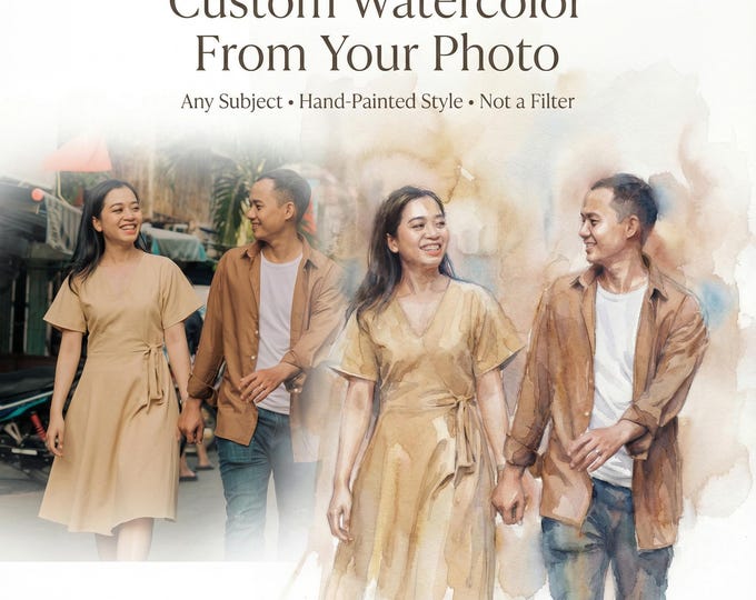 Custom Watercolor From Photo – Any Subject, Single or Multiple Photos Merged