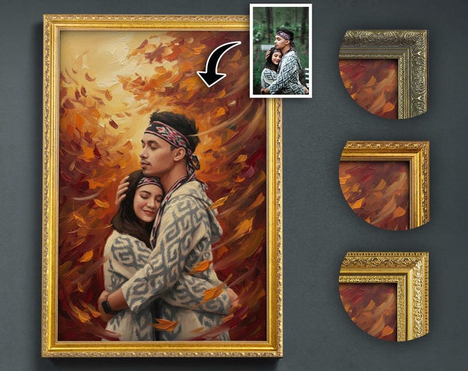 Oil Style Portrait from Photo: Vibrant Textured Print - Museum Quality Paper