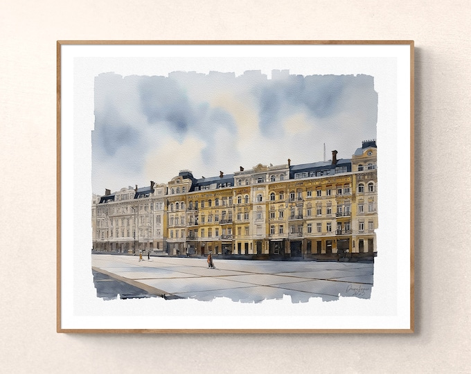 Kyiv Watercolor Print Ukraine Art Premium Quality Travel Poster Artful Wall Decor Unframed Wall Art