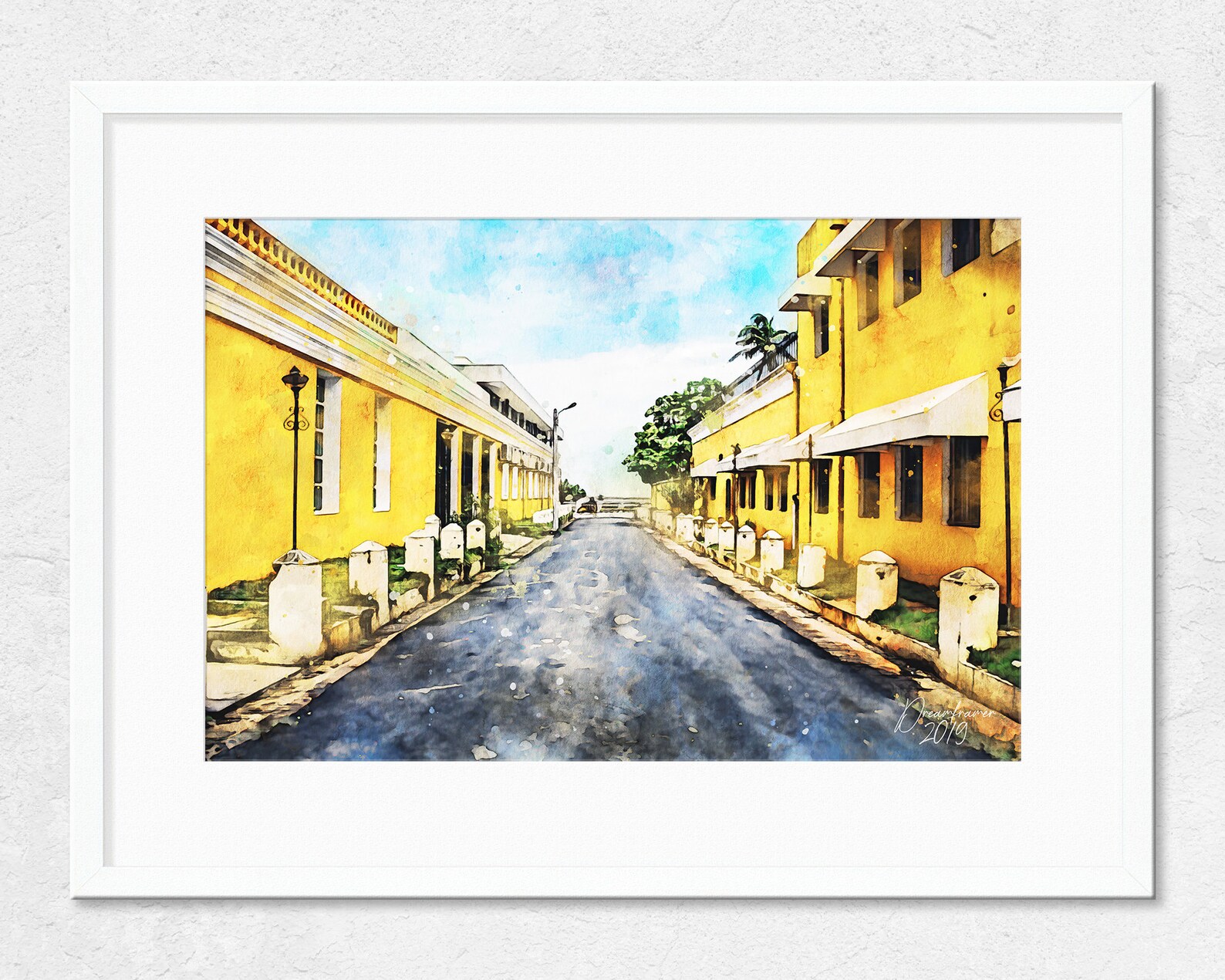 Pondicherry India Watercolor Print India Wall Art Poster Etsy