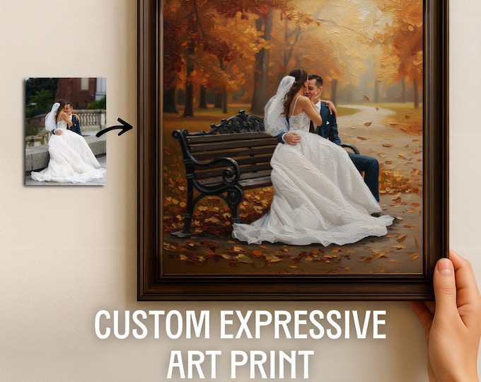 Digital Portrait Art: Custom Photo Painting - Hand-Painted Look