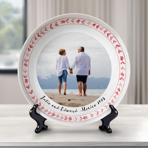Custom Ceramic Decorative Plate: Personalized Photo Display (8" or 10")