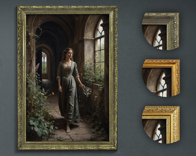 Moody Dark Wall Art, Abandoned Castle Visitor, Dark Academia Decor, Artful Prints, Moody Decorative Art, Moody Artful Print, Dark Wall Decor