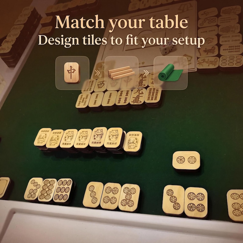 American Mahjong Tiles Set: Personalized Wood - Travel, Standard, Large image 5