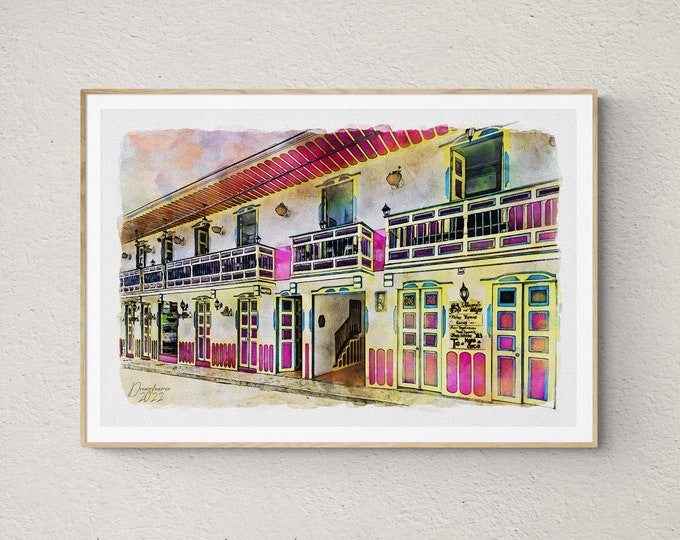 Quindio Watercolor Print Colombia Art Premium Quality Travel Poster Artful Wall Decor Unframed Wall Art