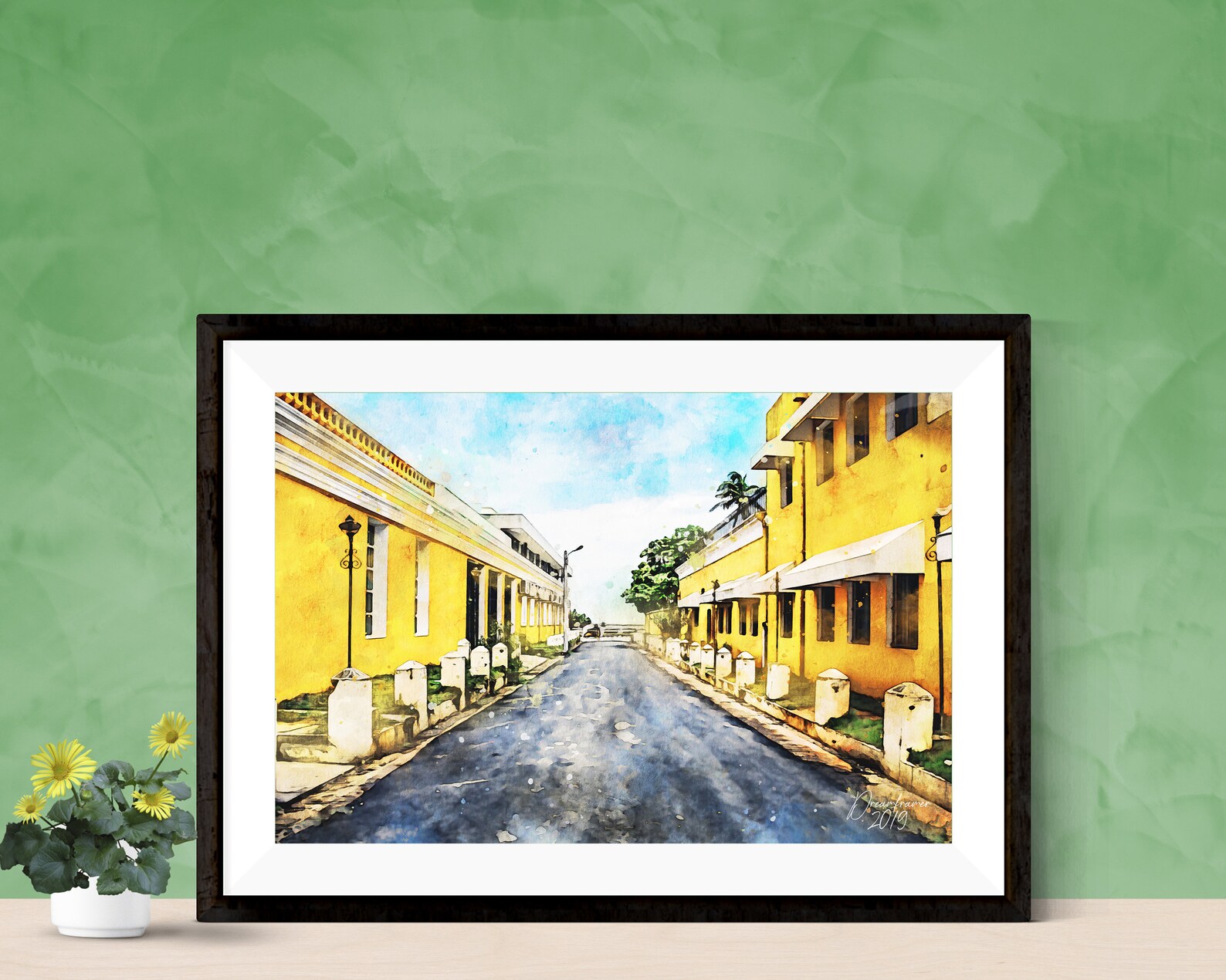 Pondicherry India Watercolor Print India Wall Art Poster Etsy