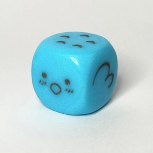 Dado de pollito azul, pollito, pájaro, animal, dado D6 individual, juego de rol de mesa, esquinas redondeadas, coleccionistas de dados, DoraTaco Japón