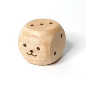 Dés en bois chien, animal, bois, dé D6 simple, TTRPG, coins ronds, collection de dés, DoraTaco Japon