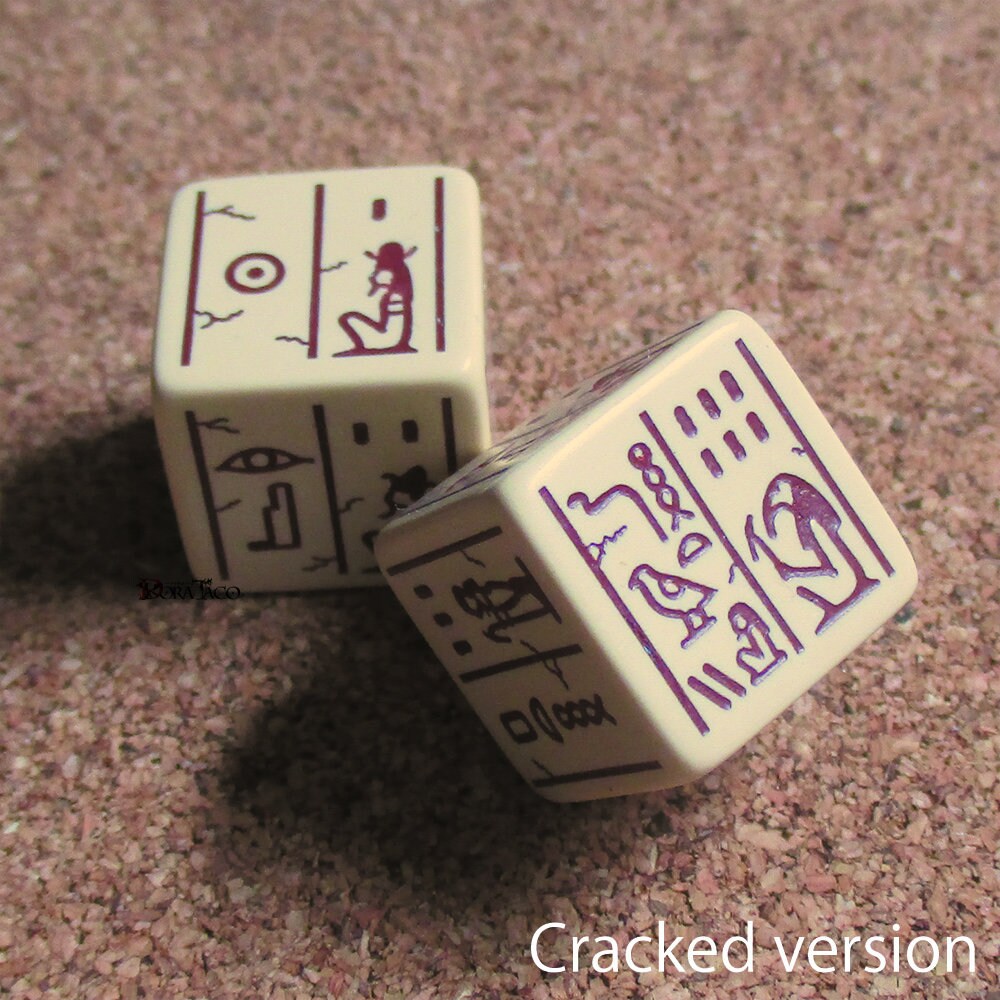 Ancient Egyptian Dice Hieroglyphs Egypt Single D6 Die Etsy