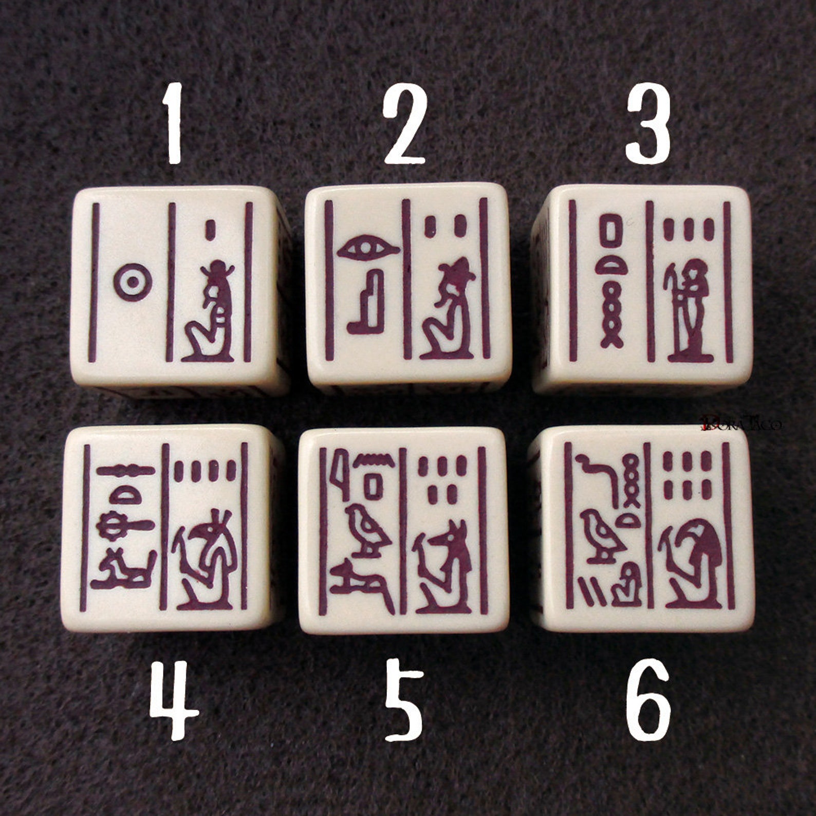 Ancient Egyptian Dice Hieroglyphs Egypt Single D6 Die Etsy