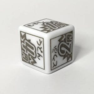Dé de cuisine japonaise, dé D6 simple, 6 faces, coins carrés, blanc, joueurs TTRPG, collectionneurs de dés, collection rare, DoraTaco Japon