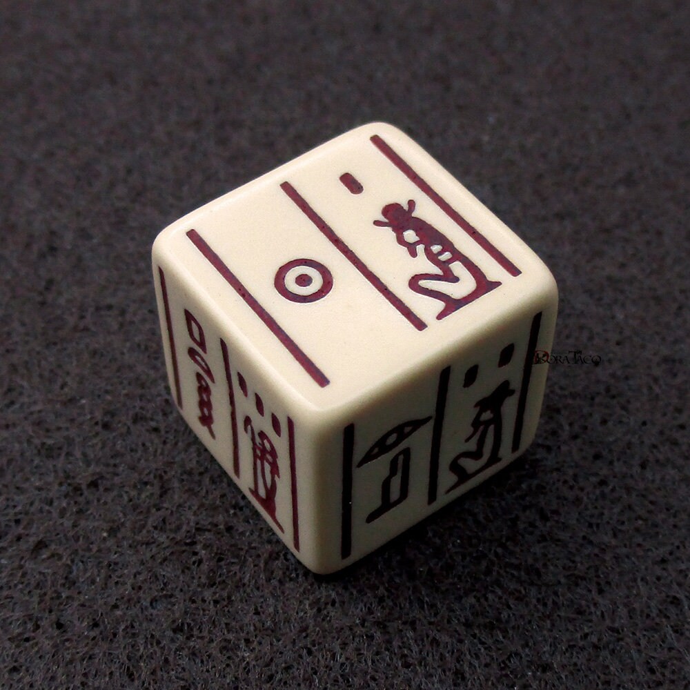 Ancient Egyptian Dice Hieroglyphs Egypt Single D6 Die Etsy