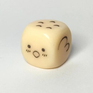 Dé poussin beige, poulette, oiseau, animal, dé D6 simple, TTRPG, coins ronds, collection de dés, DoraTaco Japon