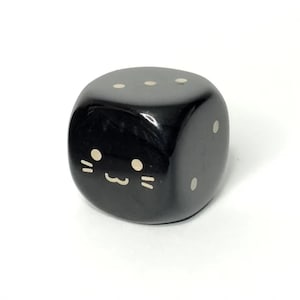 Dés Chat noir, Animal, Dé D6 à l'unité, TTRPG, Coins ronds, Collection de dés, DoraTaco Japon