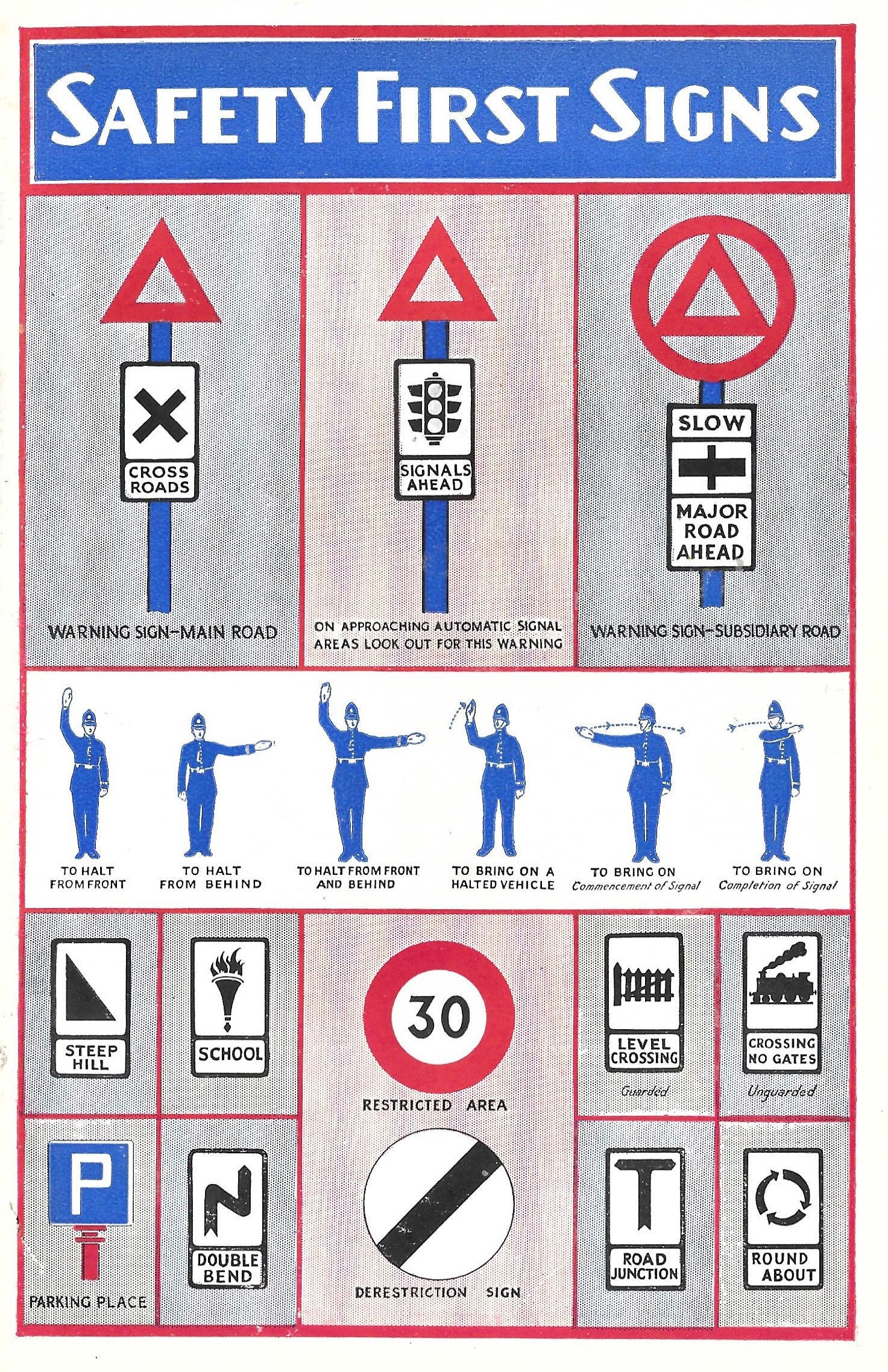 Traffic Signs Uk 19 30s 1950s Etsy