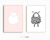 Sheep Art Print Set for Instant Digital Download | Scandinavian Decor | Wall Art | Home Decor | Handmade Illustration | Poster | Bohemian |