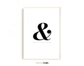 Simple and Elegant Ampersand Poster For Instant Digital Download | Typography Poster | Minimalist Decor | Scandinavian Print | Wall Decor |