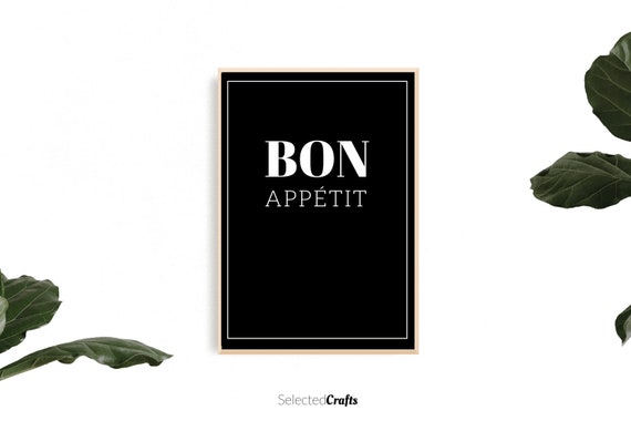Bon Appétit Kitchen Art Print, A Instant Downloadable Digital File | Cooking Printable | Kitchen Wall Art | Kitchen Print | Food Poster |