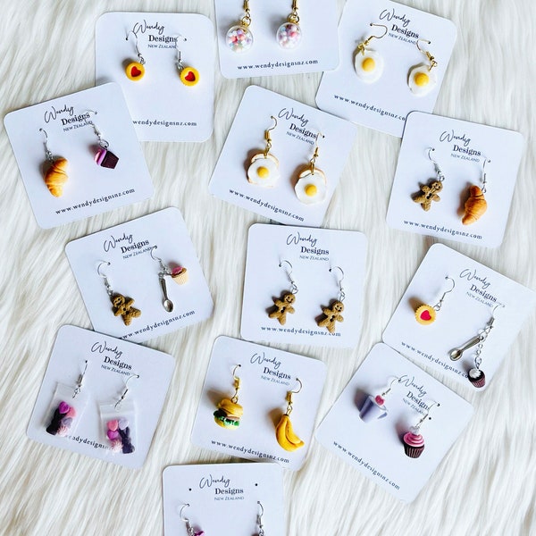 Polymer Clay Food Earrings Etsy