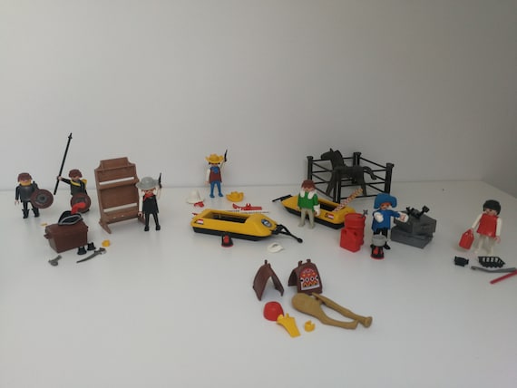 Playmobil Blackbeard's Pirate Ship & Accessories 1978 Geobra Vintage Toy  HIGHLY RARE. 