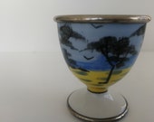 Hand-painted vintage porcelain shell from Limoges France