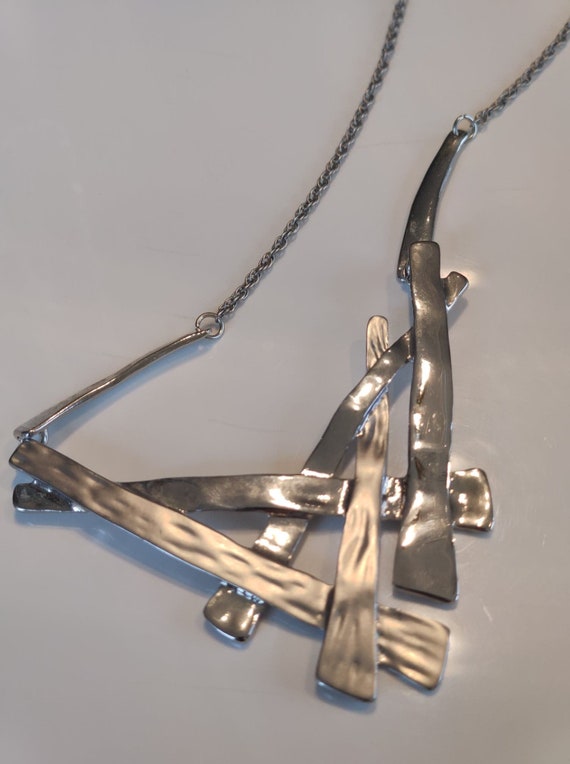 Stainless steel necklace, beautiful matte finish … - image 3