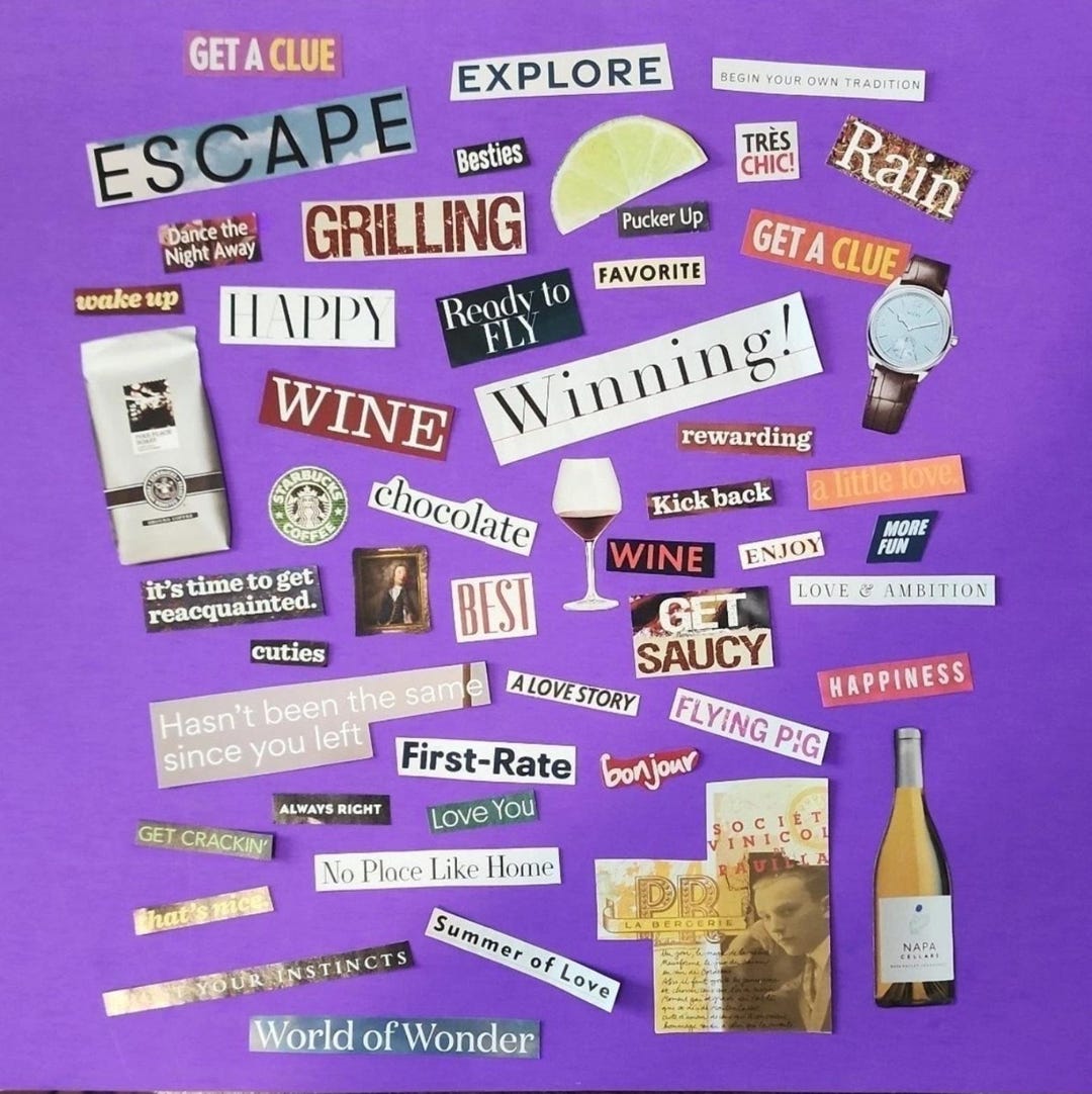 Magazine Ransom Note Example Magazine Ransom Note Ephemera Vision Board Collage Junk Journal Planner ...