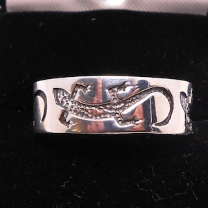 925 Sterling Silver Lizard Ring Unisex Band Ring