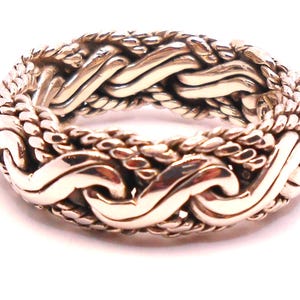Handmade Balinese Sterling Silver Band Ring - Unisex Size 12