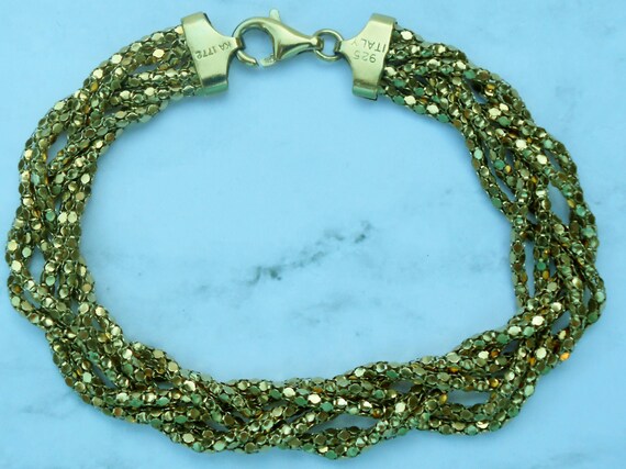 GLAMOROUS Vintage Popcorn Mesh Silver Bracelet Gold Plated | Etsy GLAMOROUS Vintage Popcorn Mesh Silver Bracelet Gold Plated | Etsy